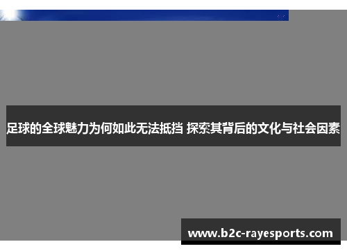 足球的全球魅力为何如此无法抵挡 探索其背后的文化与社会因素